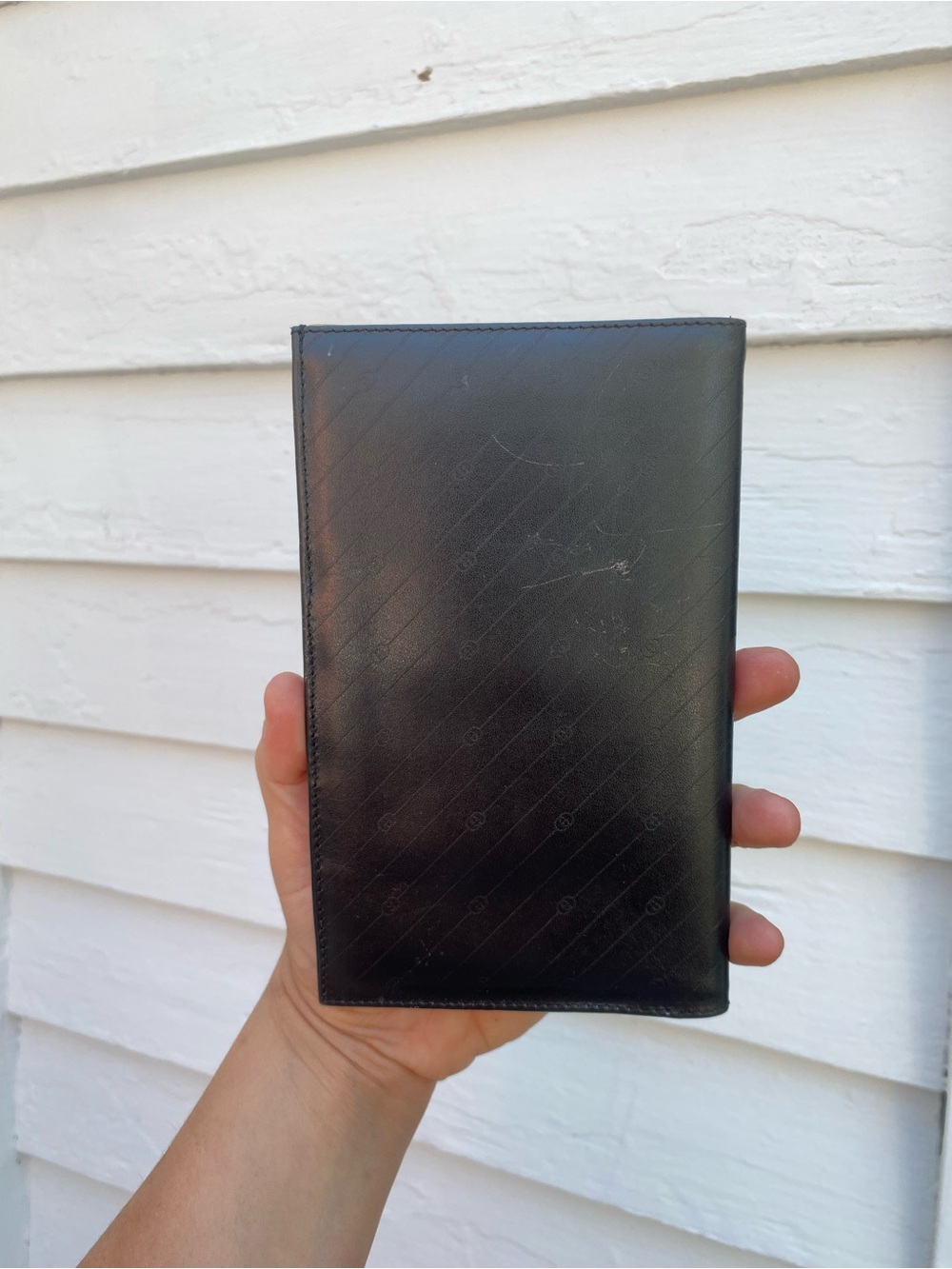 Vintage Gucci Black Leather Long Wallet with Gold Corner Accents - Picture 7 of 17
